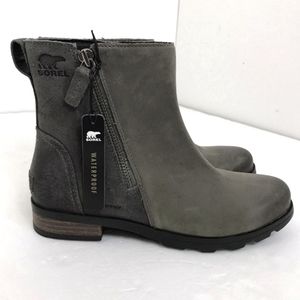 Sorel Emelie II Quarry Size Zip Waterproof Ankle Booties Women's 8.5 New